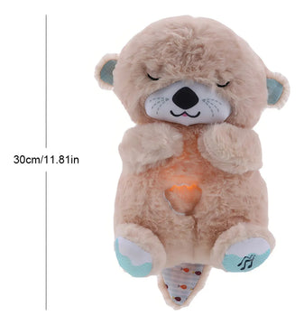 Peluche Realista Nutria Bebe Estimulacion Sensorial Sonido, Color Beige