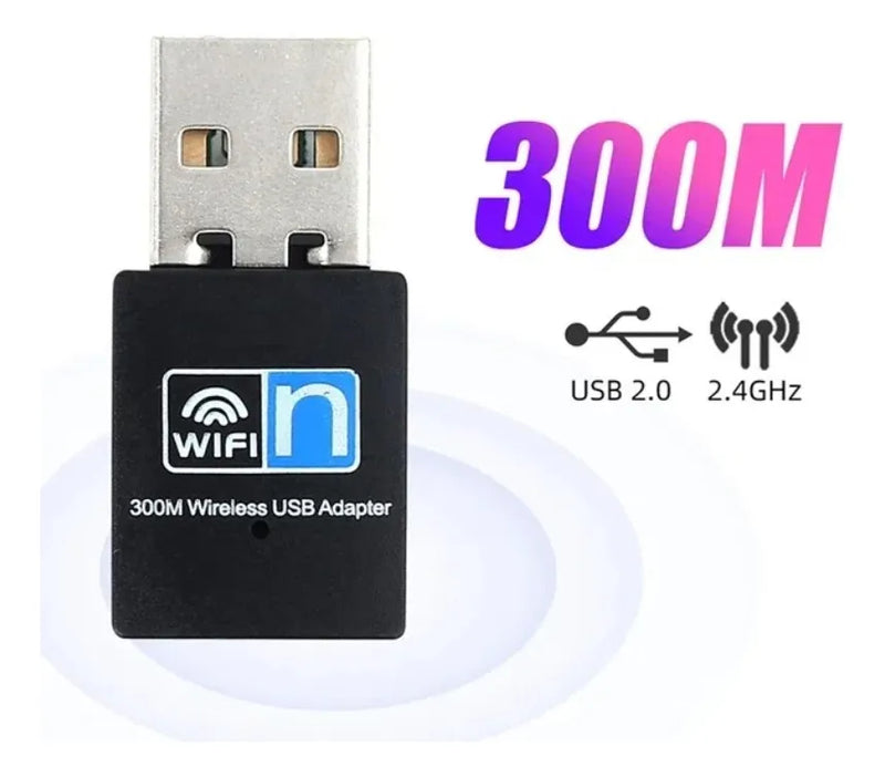 Tarjeta De Red Wifi Adaptador Usb Inalámbrico 300m Wd-3505b