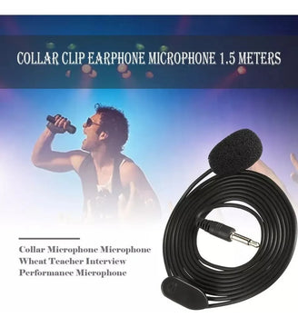 Micrófono De Solapa Anti-ruido Con Clip Para Pc Y Portátil Color Negro