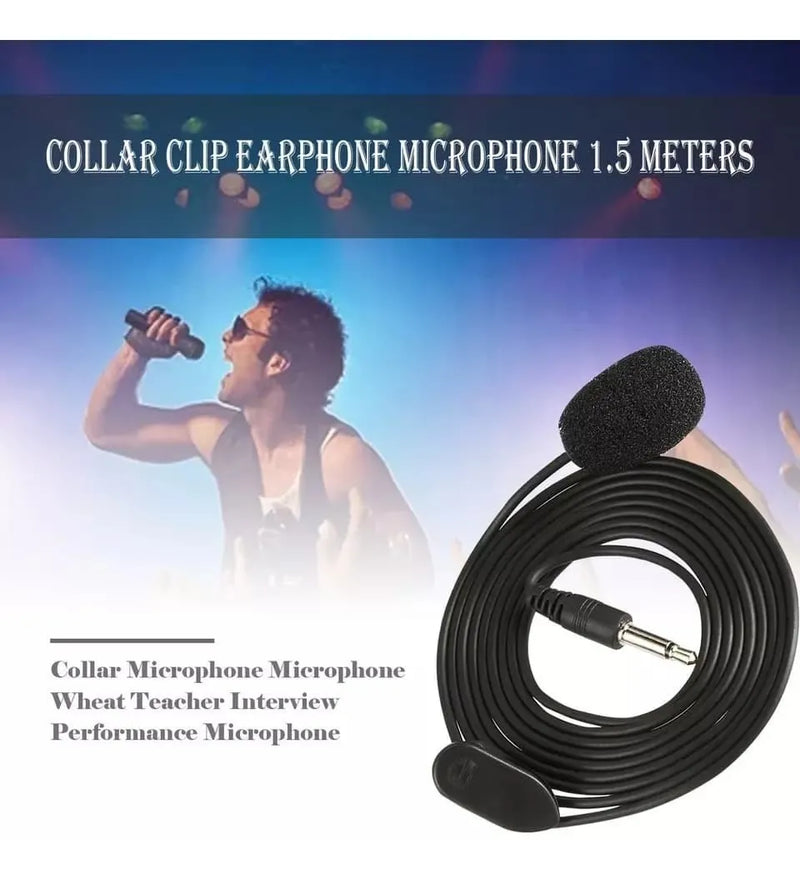 Micrófono De Solapa Anti-ruido Con Clip Para Pc Y Portátil Color Negro