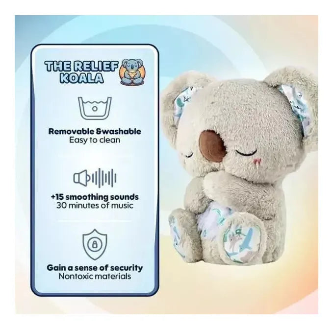 Koala De Juguete Que Respira,alivia La Ansiedad Consonido Color Gris