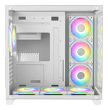 Gabinete Gamer Iceberg Atx Crystal Cube Xl Blanca 7 Fans Rgb Blanco