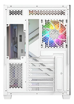 Chasis Gamer Xyz Qubex White | Argb | Atx | 4 Fans | Type C