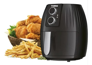 Freidora Electrica De Aire Manual 4.5 Litros Tigers Tg337 Negro