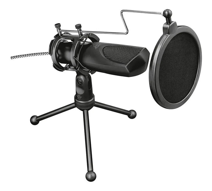 Microfono Trust Gxt 232 Mantis Streaming Usb Color Negro