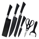 Juego De Cuchillos De Chef De Cocina De 6 Piezas Color Negro