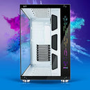 Gim Atx Mid-tower Case White Gaming Pc Case 2 Paneles De Vid White-glass