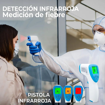 Termómetro Digital F01 Infrarrojo Frente Color Azul