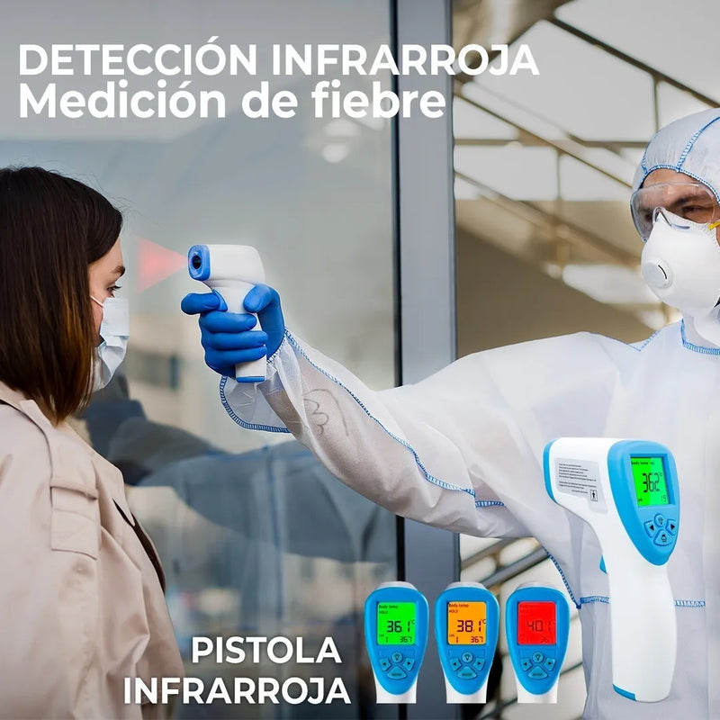 Termómetro Digital F01 Infrarrojo Frente Color Azul