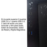 Gabinete Gamer Unitec Con 3 Ventiladores Para Pc Escritorio Negro