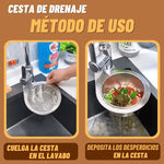Colador Drenaje Metalico Acero Inoxidable Residuo Alimento Plateado