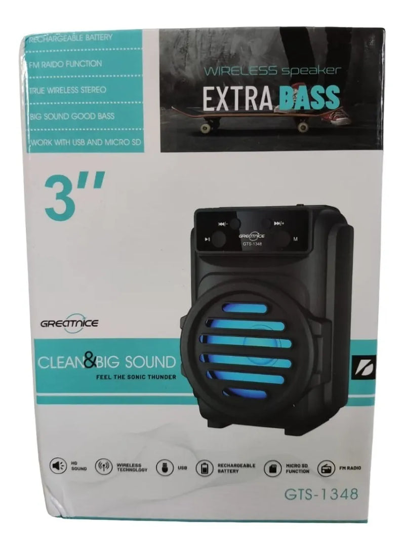 Parlante Bocina Portátil Radio Usb Sd Bluetooth Recargable