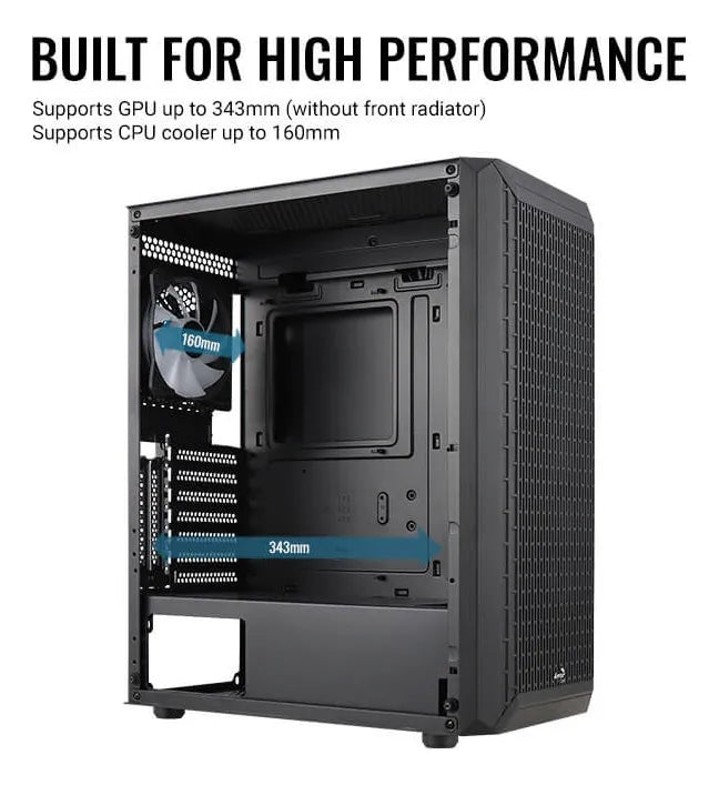 Gabinete Gamer Aerocool Beam 4 Ventiladores Argb Rgb