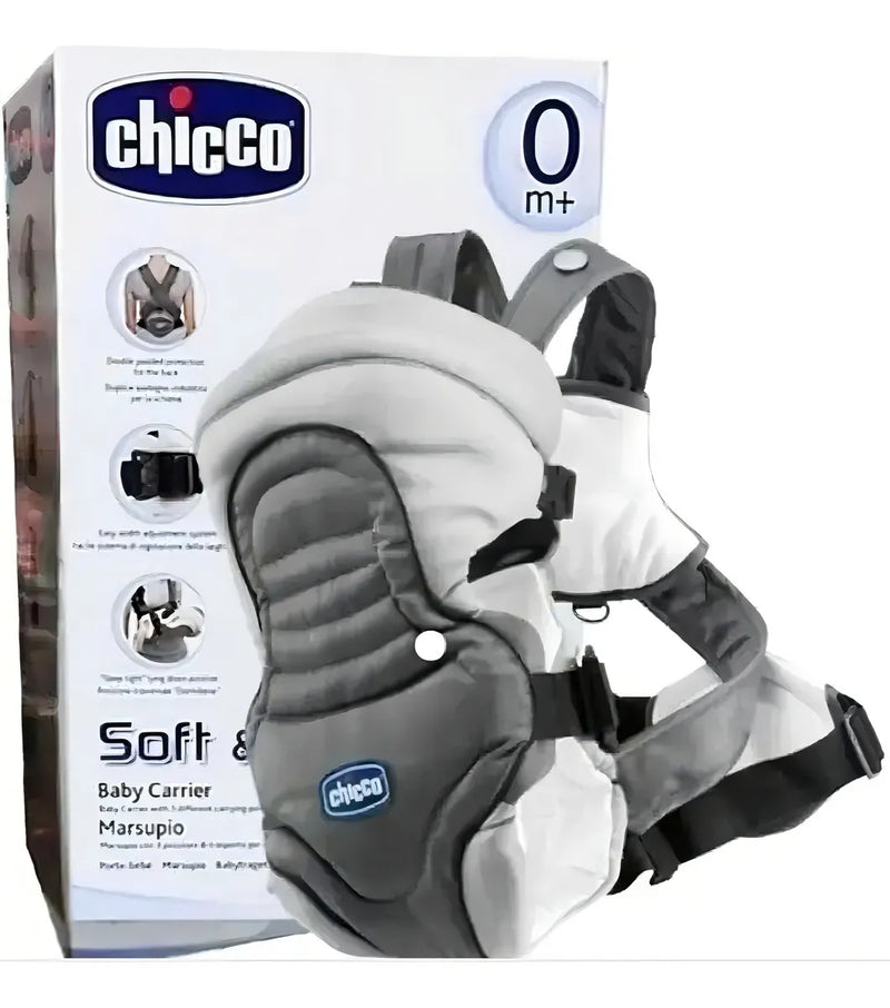 Cargador Canguro Chicco Acolchado Cómodo Color Gris Rayas Talla L