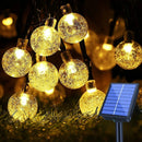 Intalacion De Esferas 50 Burbujas Recargables Calida Solar Amarillo