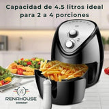 Freidora De Aire Renahouse Air Fryer 4.5 Litros Negro Casa P Negro