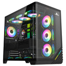 Gabinete Gamer Iceberg Crystal Wave L 7 Fans Negro