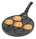 Sartén Siete Puestos Emojis Desayuno Pancakes Antiadherente Gris Oscuro