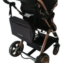 Coche de paseo Happy Baby Alizze travel system negro con chasis color dorado