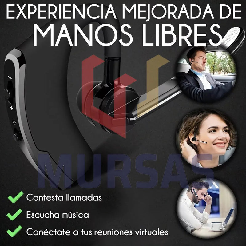 Audífono Bluetooth Llamadas Música Batería Larga Duración Negro