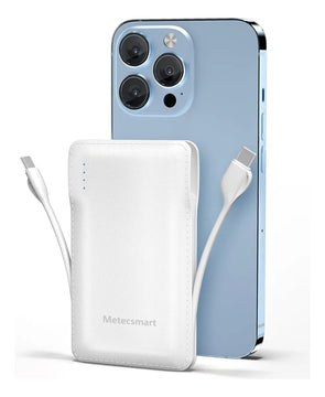Cargador De Telefono Portatil De 10000 Mah Con 2 Cables Inte