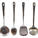 Cucharas Acero Inoxidable Utensilios Cocina Fritos 4 Mazugi Plateado
