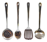 Cucharas Acero Inoxidable Utensilios Cocina Fritos 4 Mazugi Plateado