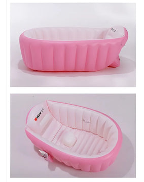 Tina Bañera Inflable Portátil Pink Color Rosa