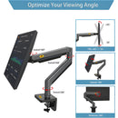 Soporte Flexigas Para Monitores 22 A 40 Nb G45 Usb Color Carbón Mate