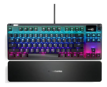 Teclado SteelSeries Apex QWERTY QX2 Red inglés US color negro con luz RGB