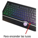 Teclado Weibo QWERTY color negro con luz RGB