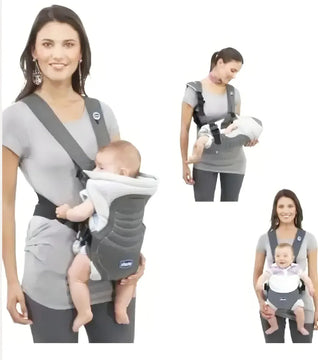 Cargador Canguro Chicco Acolchado Cómodo Color Gris Rayas Talla L