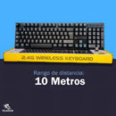 Teclado Inalámbrico Con Receptor Usb Tiene La Letra Ñ Yelandar K100 Teclado Negro Idioma Español
