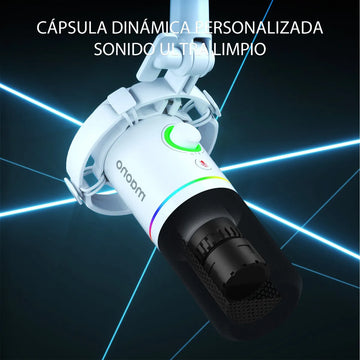 Maono PD200X Micrófono Pc Gamer Rgb Dinamico Usb/xlr Podcast Color Blanco