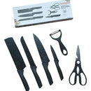 Set De Cuchillos Juego X6 Piezas Color Negro