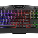 Combo Gamer 3en1 Xtrike Me Teclado Mouse Pad Pc Gaming Juego Color del teclado Negro