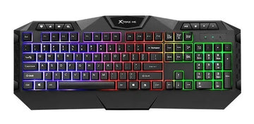 Combo Gamer 3en1 Xtrike Me Teclado Mouse Pad Pc Gaming Juego Color del teclado Negro