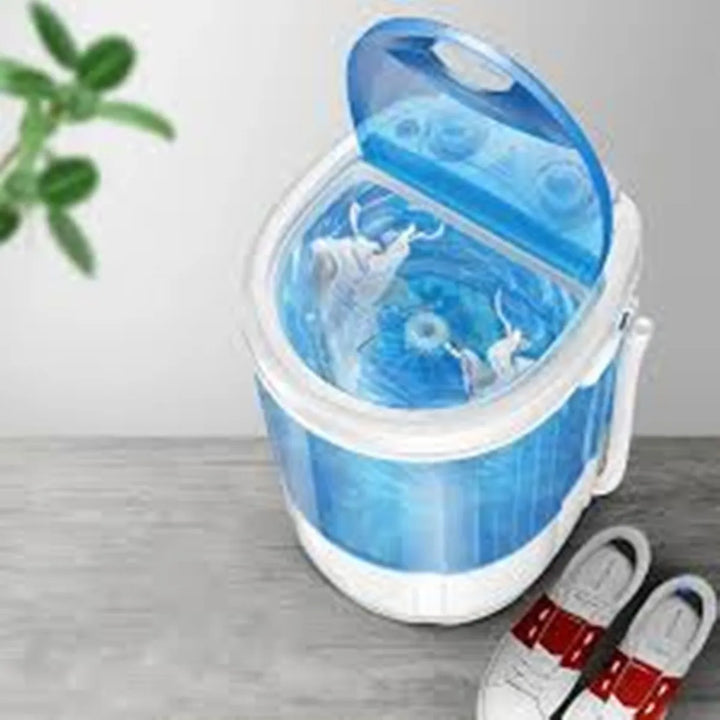 Mini Lavadora Portátil, Semiautomática Ropa Pequeña, Tennis Azul Claro