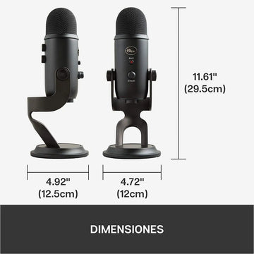 Micrófono Blue Yeti Condensador Omnidireccional color blackoutS