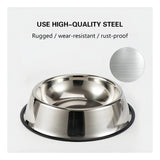 Comedero Plato Para Perros Y Gatos En Acero Inoxidable 22cm Color Plateado