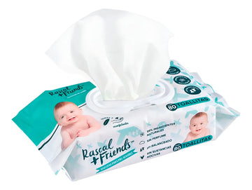Pañitos Húmedos Premium Rascal Friends Piel Sencible
