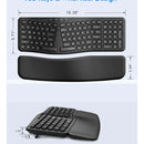 Teclado Inalambrico Ergonomico E-yooso K757 Con Reposamuñeca Negro Inglés