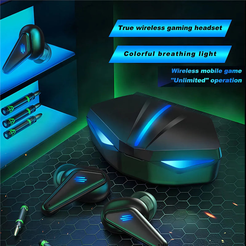 Auriculares Bluetooth 5.0 Inalámbricos K55 Tws Game Sports Color Negro