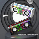 Bocina Portátil Bluetooth 5.0 Rgb 10w 1800mah Altavoces V8 Color Negro