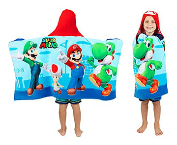 Toalla Con Capucha Super Mario Para Baño Y Playa