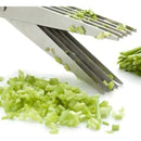 Tijera De Verduras Para Cocina 5 Hojas En Acero Inoxidable