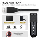 Grandioso Micrófono Condensador Usb Con Trípode Color Negro
