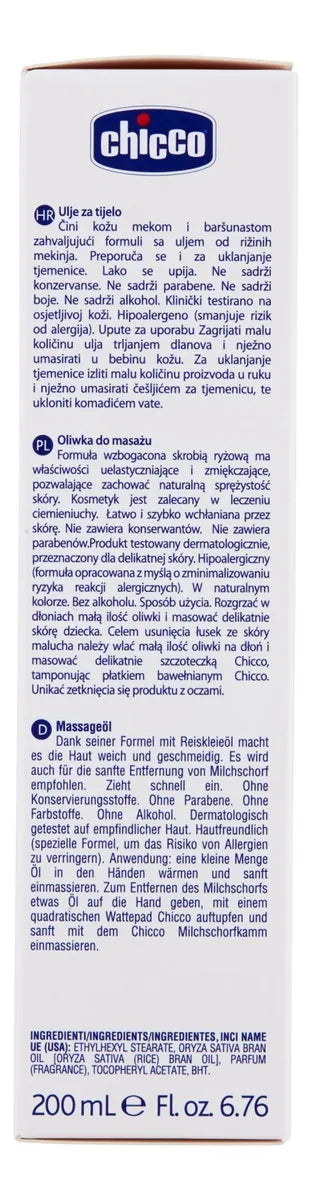 Chicco Baby Moments Aceite De Masaje 6.8 Fl Oz 0m+