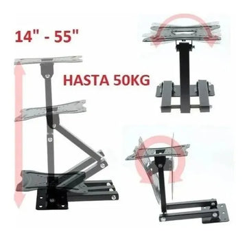 Soporte Base Pared Tv Lcd Led Base 14 Hasta 55 '' 50kg Full Negro