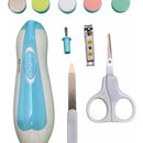 Set Manicure Completo Para Bebes Con Limas, Cortauña, Tijera Azul Claro